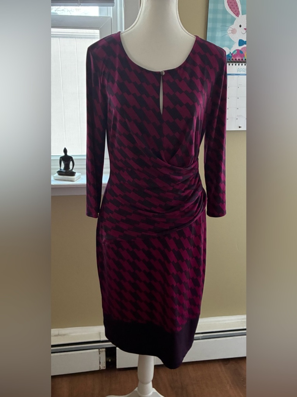 New York & Company Burgundy Dress